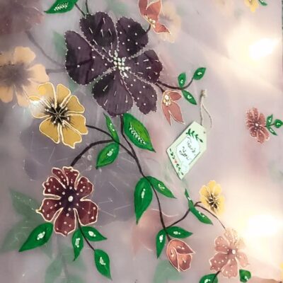 hand paint organza dupatta 07
