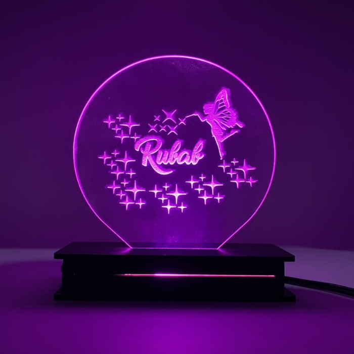 Home customized acrylic engraved lamp 01