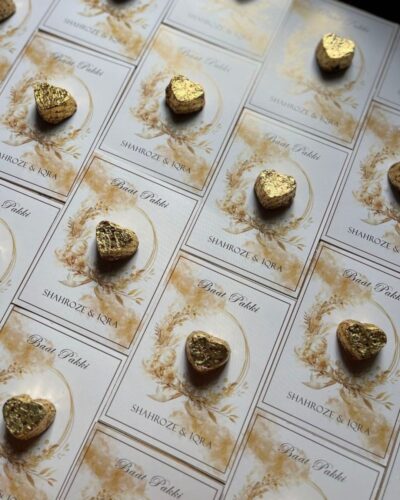 baat pakki chocolate favor gift card