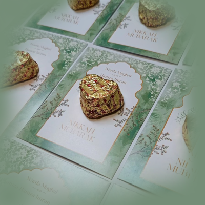 chocolate favor gift card